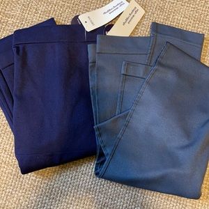 High waisted shaping leggings Qty. 2. Navy & grey. Size L